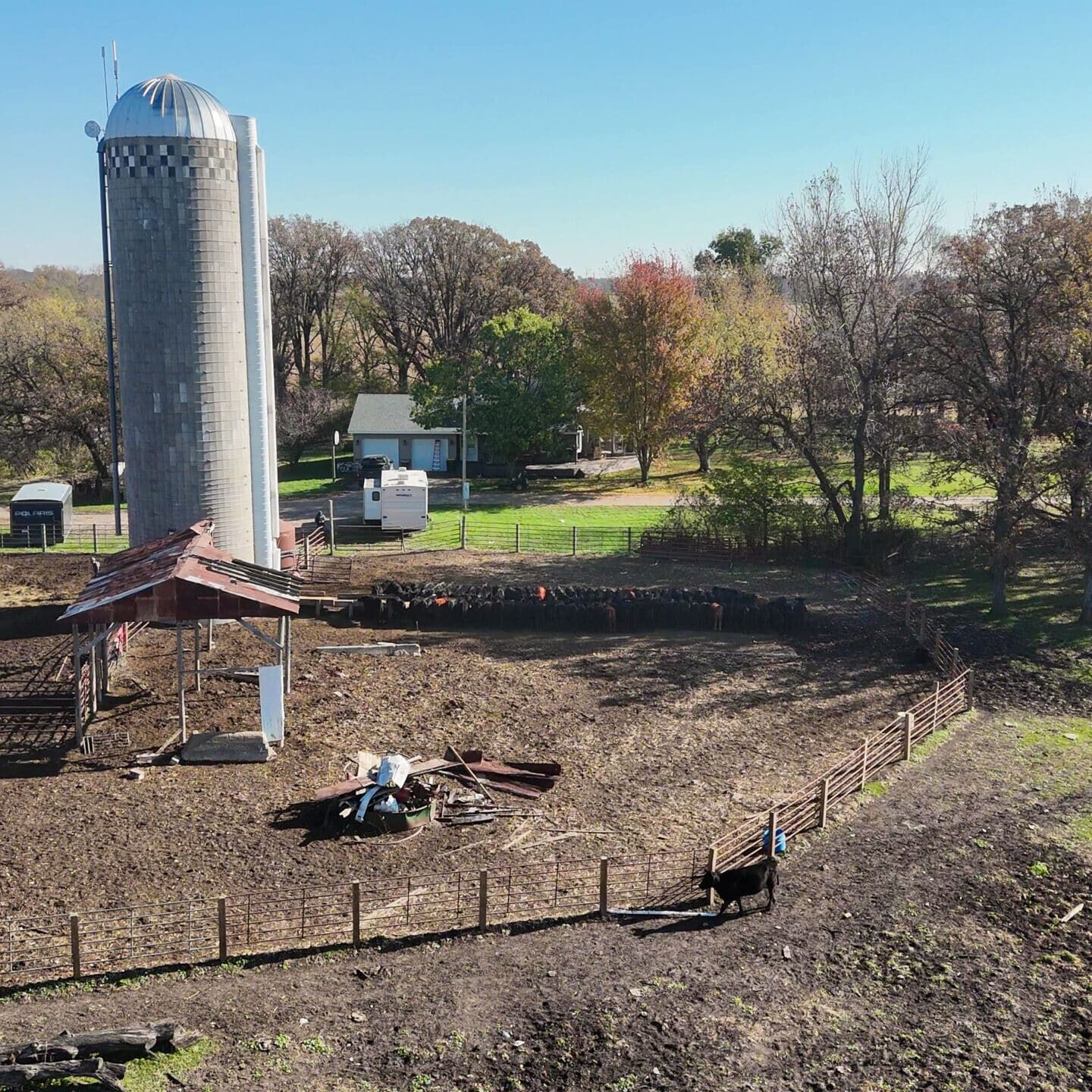 Aerial View of a Farm in Belgrade, MN